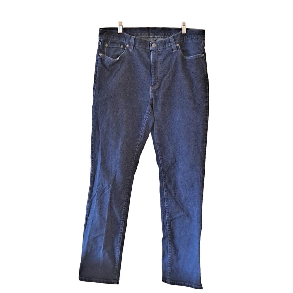 L.L. Bean Men's Standard Fit Dark Wash Denim Jeans